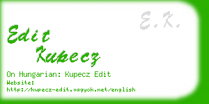 edit kupecz business card